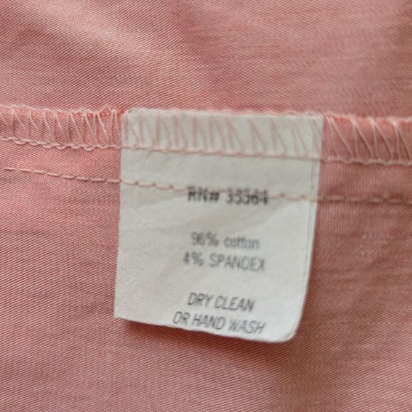 90s Y2k Gathered Seersucker Skirt Sz 8 Peach Blue Pink Stripe EUC - Picture 8 of 8
